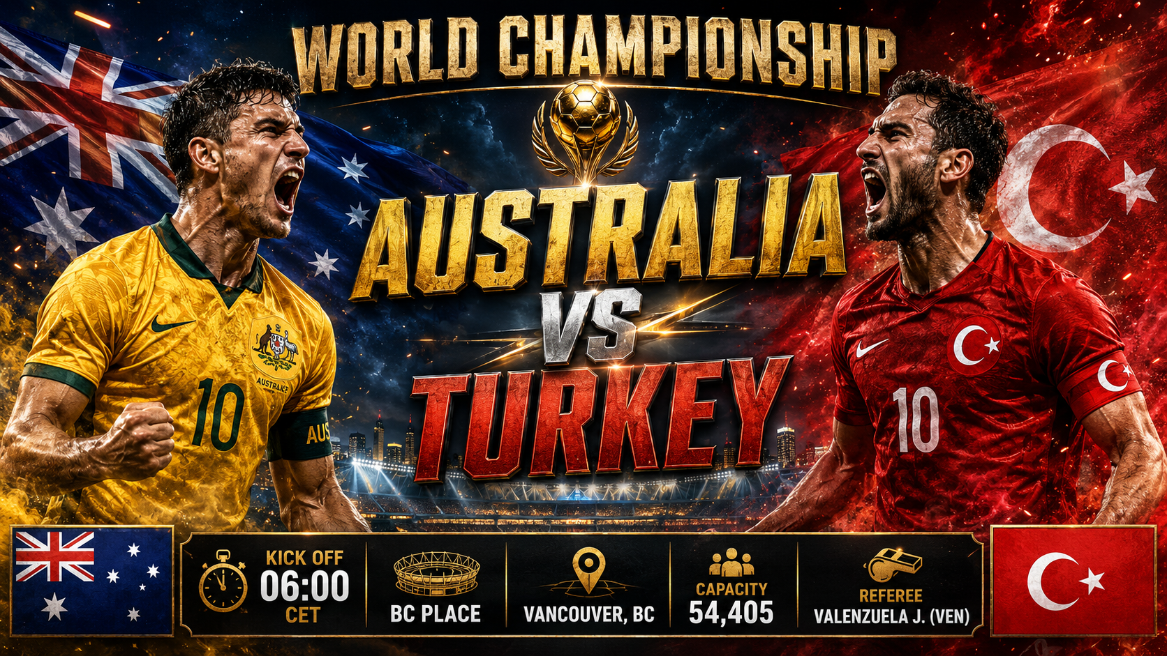 Ausztrália - Törökország : Az ambiciózus törökök régóta várt visszatérése a Socceroos áttörhetetlen fala ellen a vancouveri nyitányon